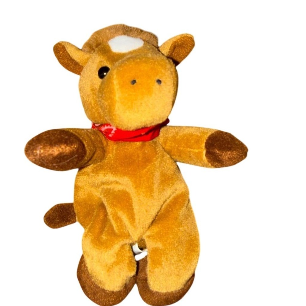 Brown Cow Plush 10" with Red Scarf farming